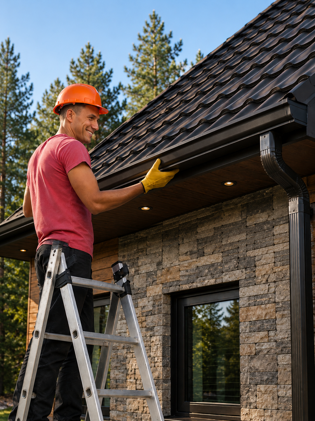 gutter installation truckee, gutter install truckee, seamless rain gutter install